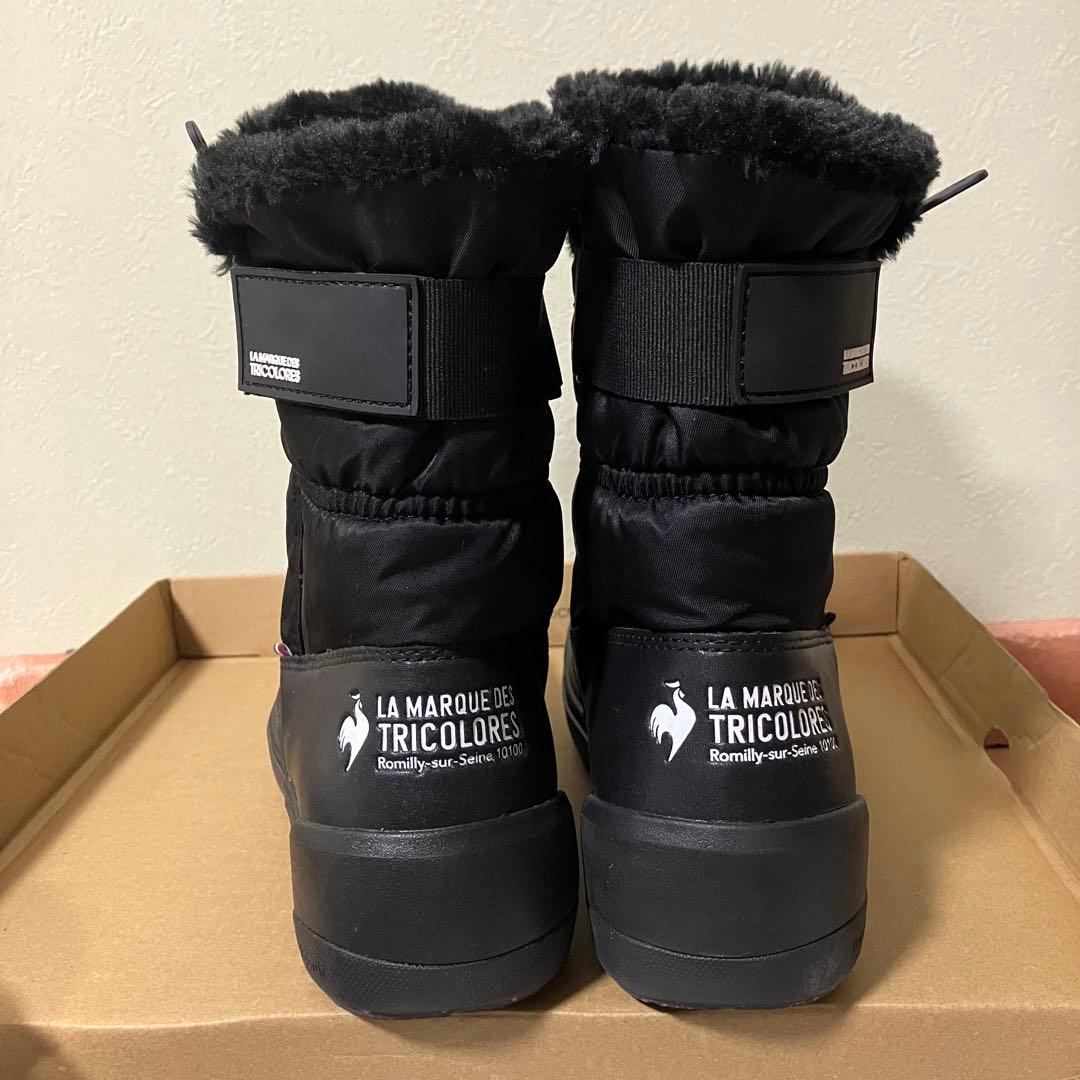 新品 ルコック 24.0cm 防水 レインブーツ スノーブーツ 黒 ブラック