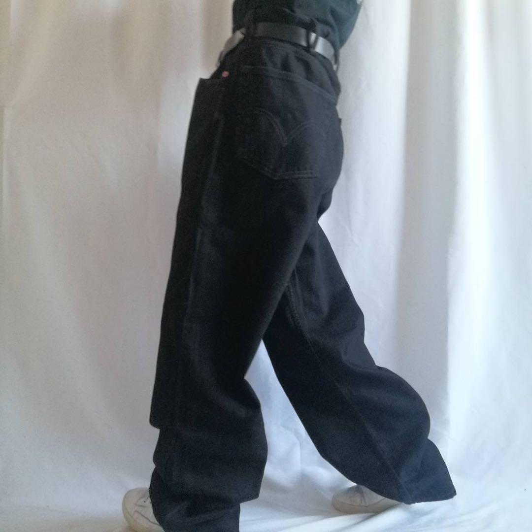 極太 00s Levi's 550 ブラックデニム W40 バギー パンツ 黒 - メルカリ