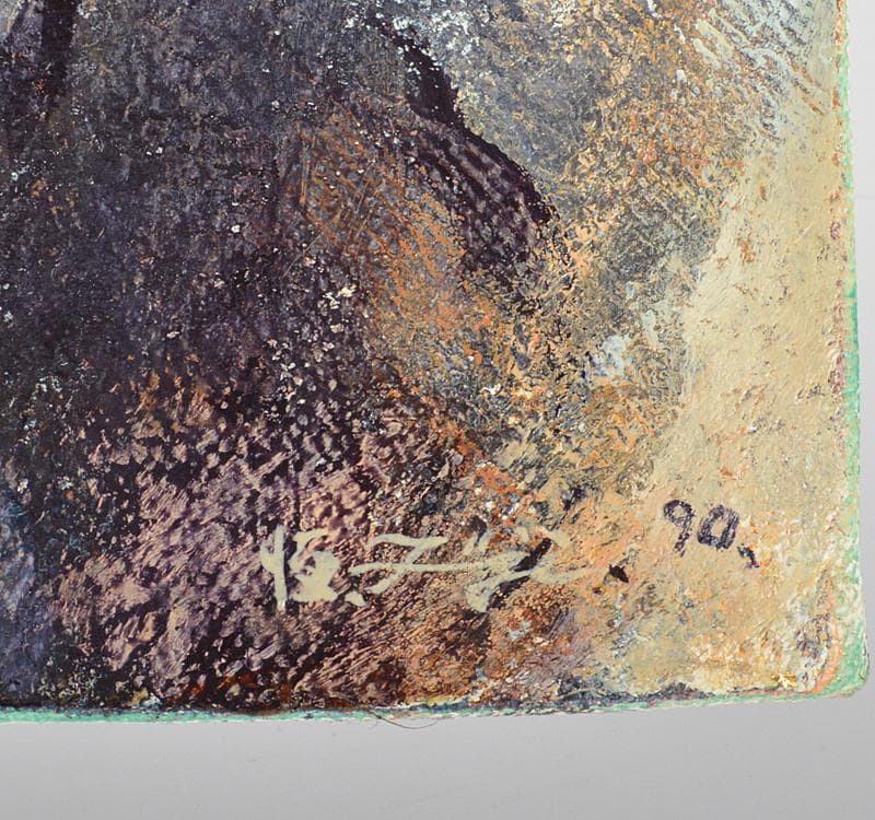 藤崎恒頼作 油彩F3号 『魚夫』 額装 箱付 V R4434C - メルカリ