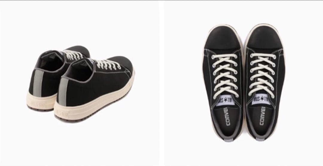 62 コンバース 安全靴 オールスター ローカット ブラック 23.5cm