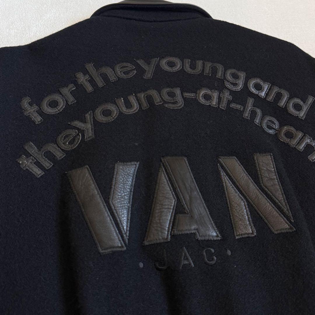 VAN スタジャン レザースリーブ ビックワッペン ビンテージ L