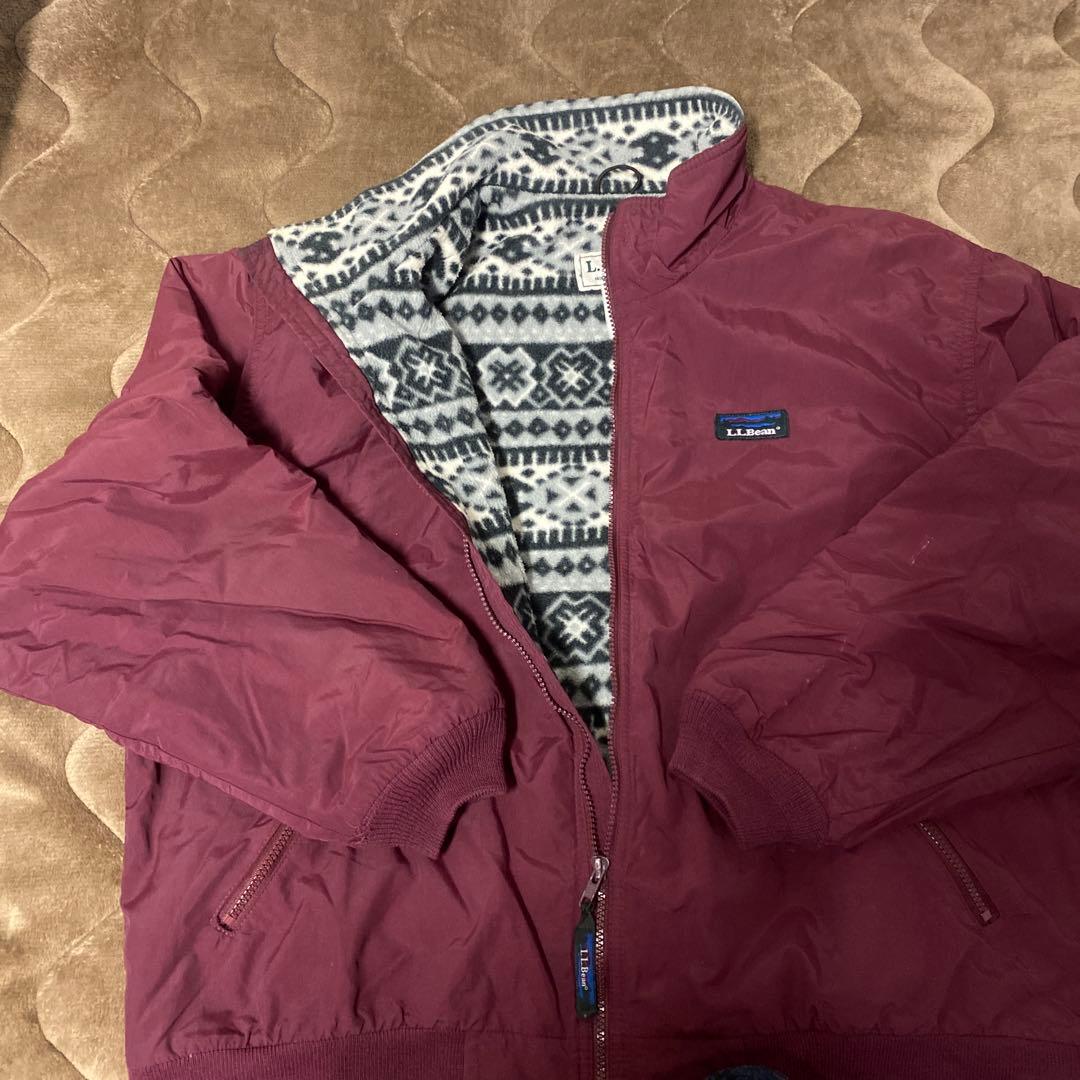 極上】90s USA製L.L.BEAN ウォームアップジャケット ボルドー短丈