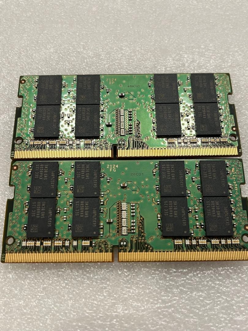 H2 SAMSUNG 16GB2枚32GB PC4BIOSチェック✓3200AA