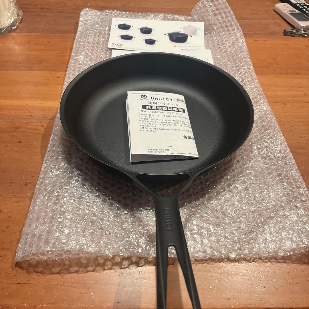 未使用品 UNILLOY(ユニロイ)　鋳物フライパン 28cm オール熱源 楽天市場】【ミシュランシェフ監修】ユニロイ 鋳物フライパン 28cm