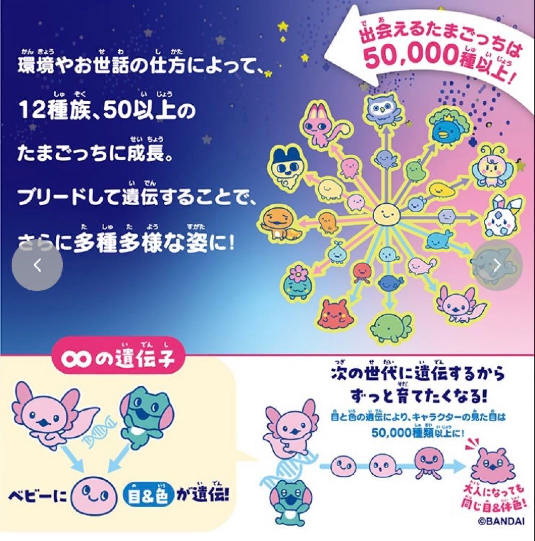 新品未開封】たまごっちパラダイス Purple Skyしなこスペシャルセット