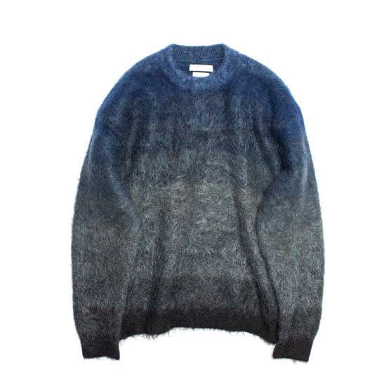 YOKE GRADATION BORDER CREW NECK KNIT - メルカリ