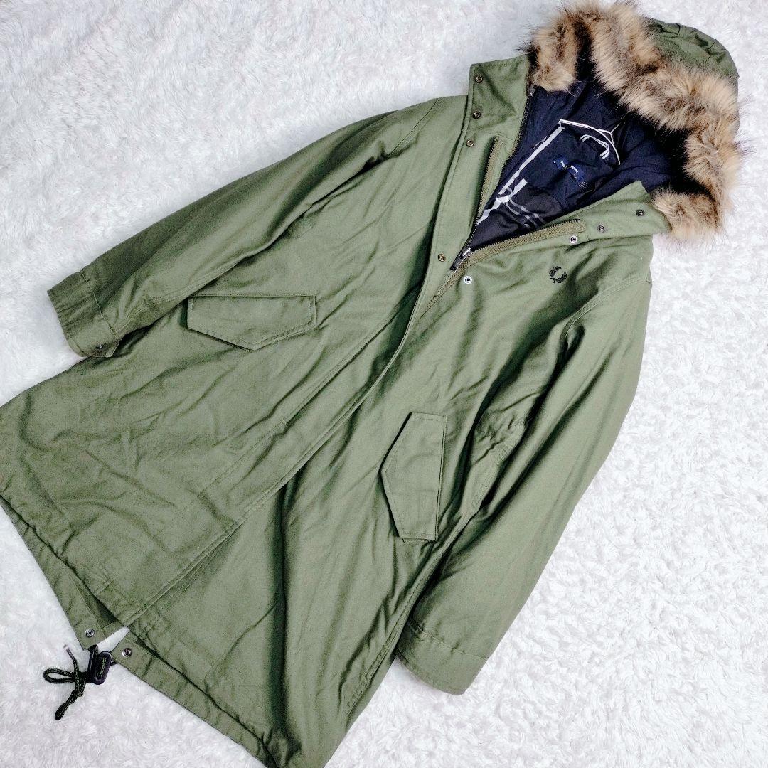 美品】 フレッドペリー 5way 中綿 モッズコート ロング カーキ - メルカリ