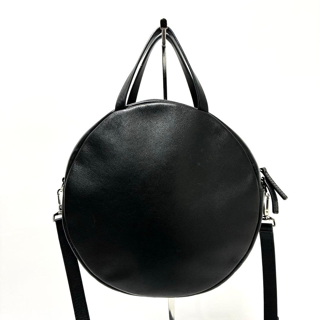 美品 アニエスベー マリオン 2way サークルバッグ ハンド 黒 www