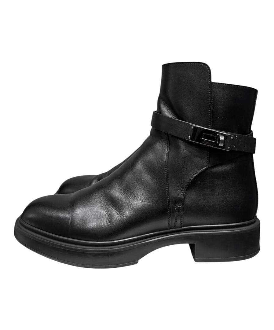 ソーブラック ケリーバックル HERMES ブーツ 《ヴェオ》 40.5