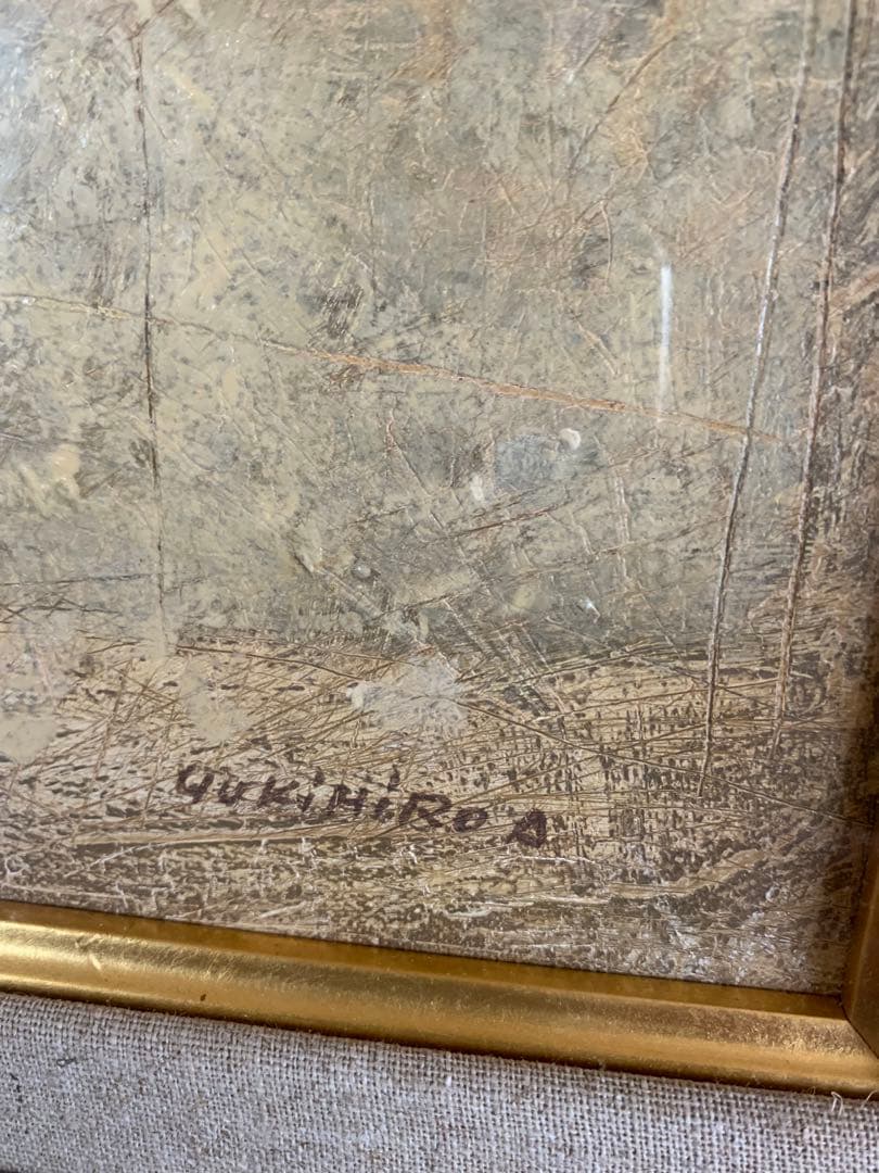 油彩　阿部幸洋　「グァダラハラ」　風景画　F8  美術品　インテリア　油絵