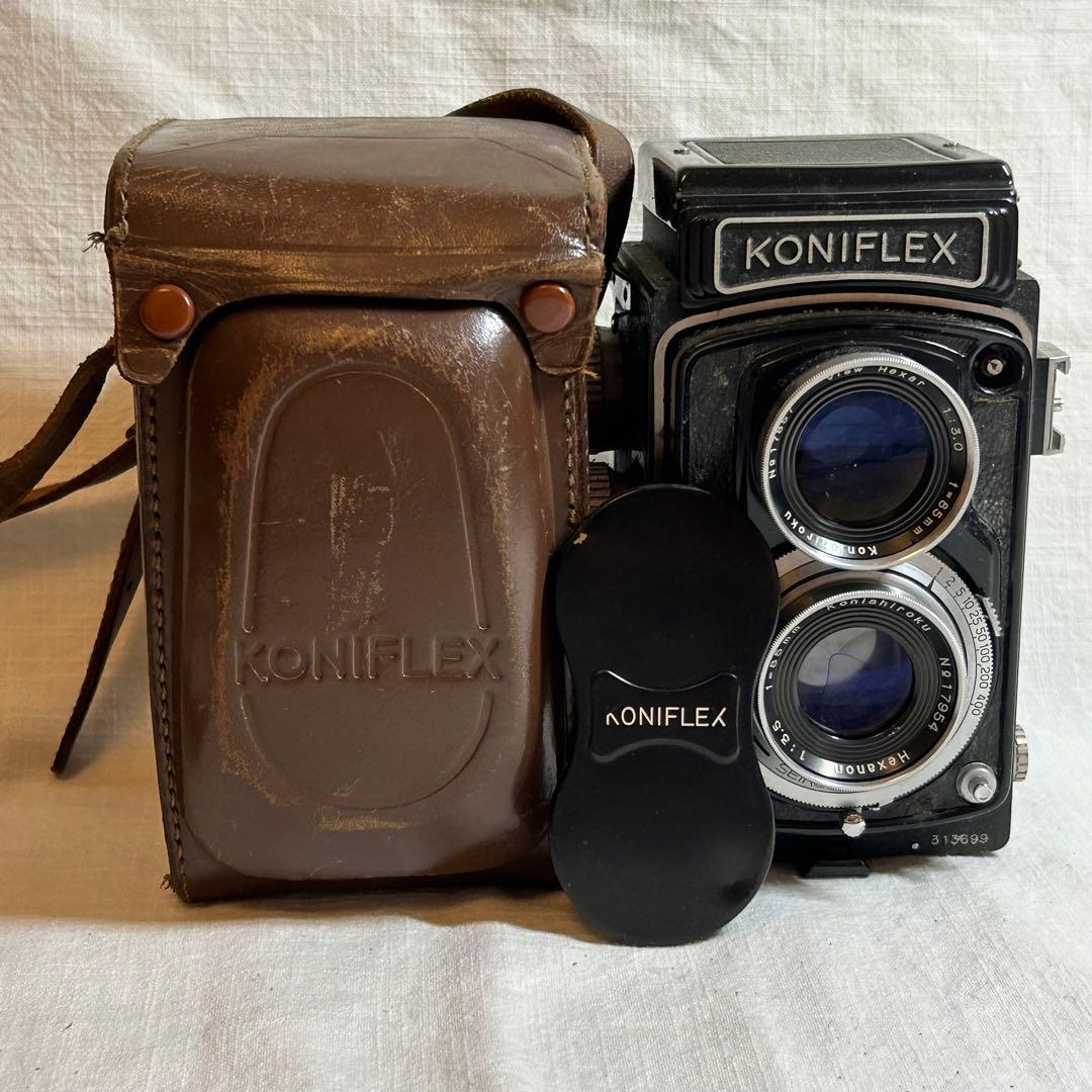 早い者勝ちタイムセール】KONIFLEX 二眼レフカメラ レザーケース付き