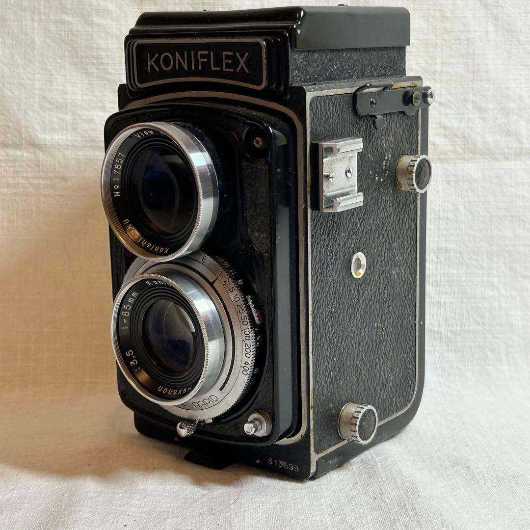 早い者勝ちタイムセール】KONIFLEX 二眼レフカメラ レザーケース付き