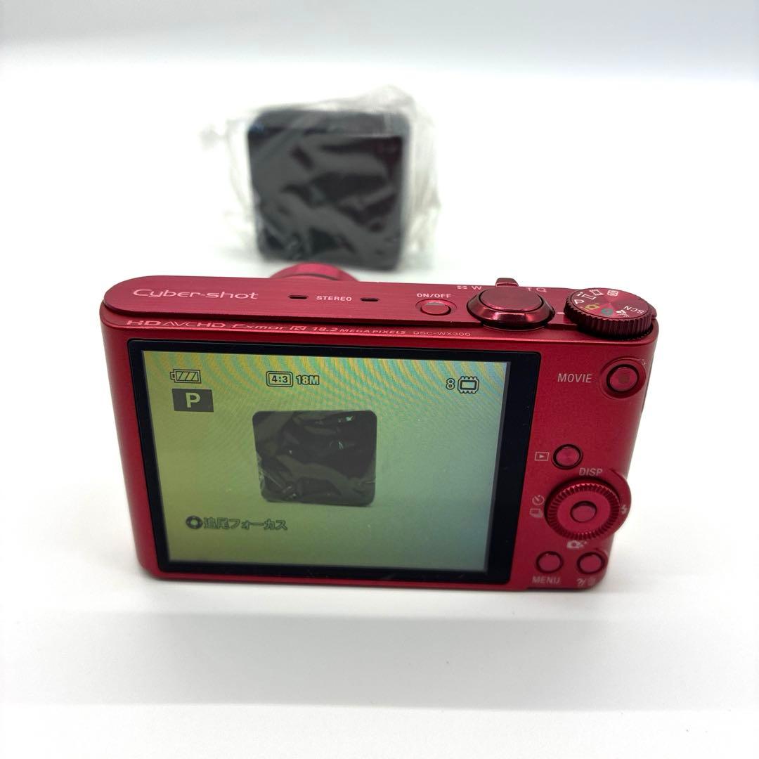 Wi-Fi搭載 SONY DSC-WX300 レッド 美品 動作確認済み Wi-Fi搭載 SONY