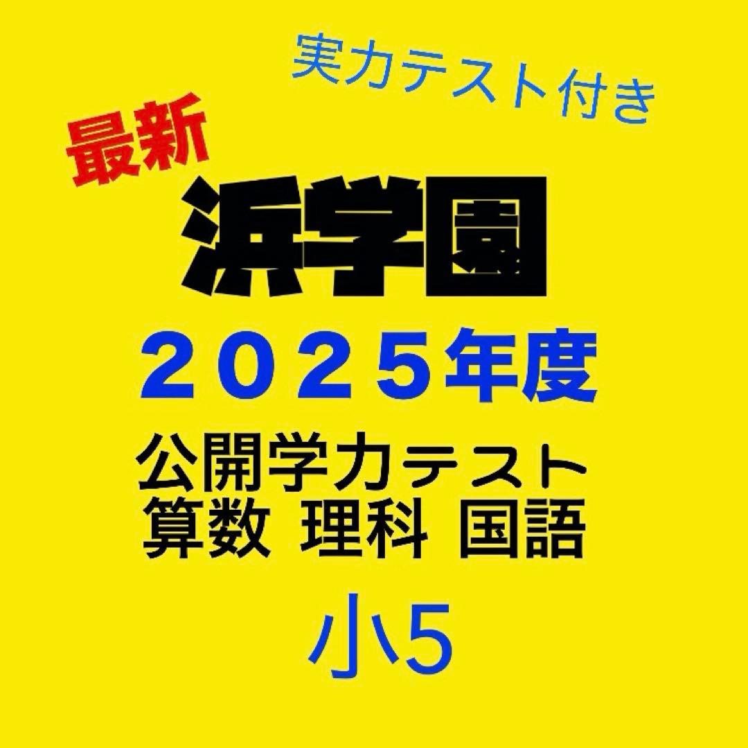 浜学園 小5公開学力テスト 最新2025年度 国語算数理科 三教科一年分