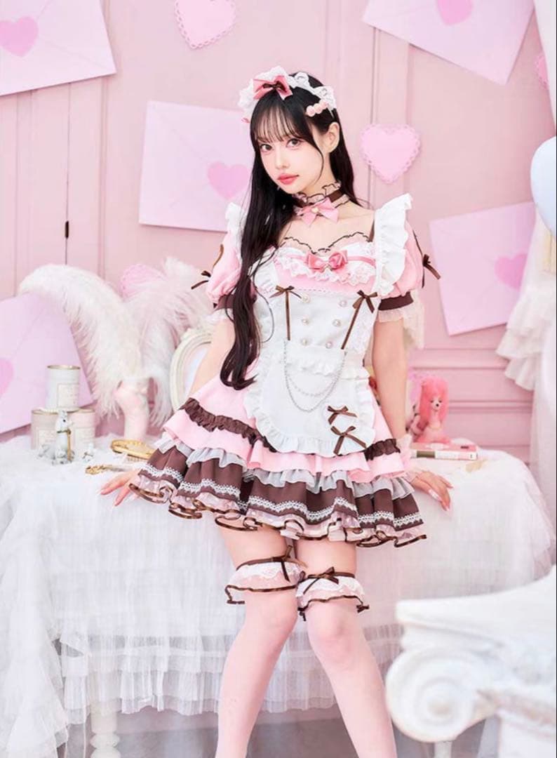 【完売品】Malymoon メルティホイップキャンディメイド ピンク Mumei着用 魔法少女-トゥインクルシフォンキャンディメイド Malymoon