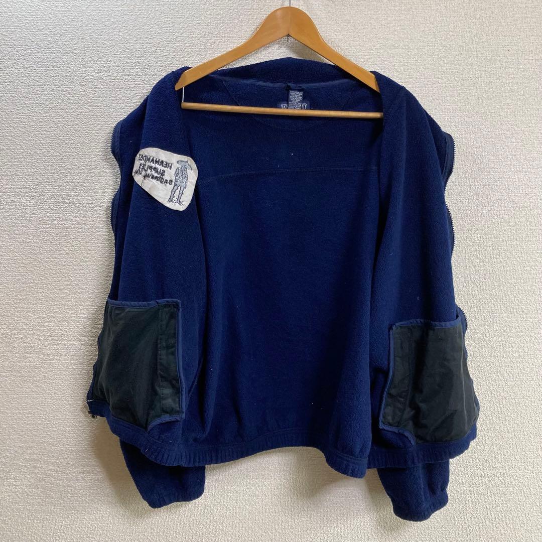 USA製 90s Lands'End ランズエンド フリースジャケット ネイビー