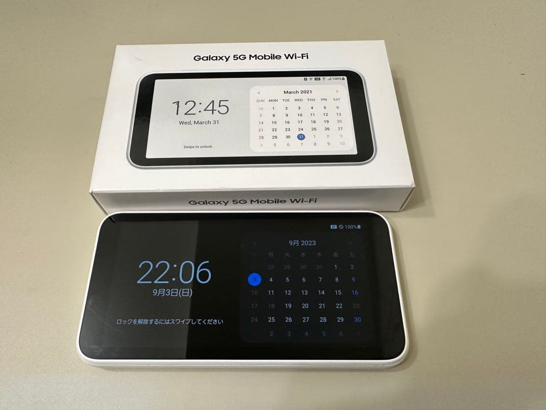SIMなし】Galaxy 5G Mobile Wi-Fi ホワイト ルーター・ネットワーク