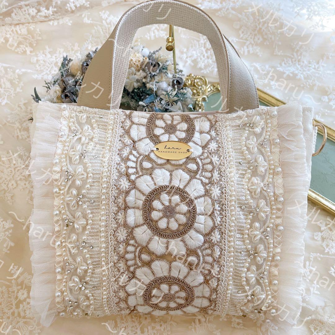 インド刺繍リボン トートバッグ - メルカリ