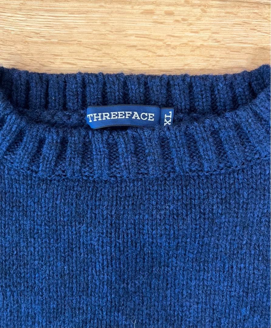 THREEFACE スターニット ネイビー スリーフェイス XL - メルカリ
