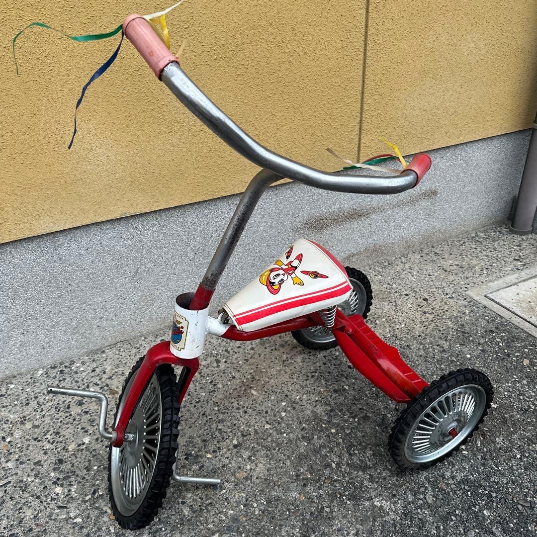 昭和レトロ アサヒ 三輪車 ブリキ製 子供用 トライシクル 当時物 昭和レトロ アサヒ 三輪車 ブリキ製 子供用 トライシクル 当時物