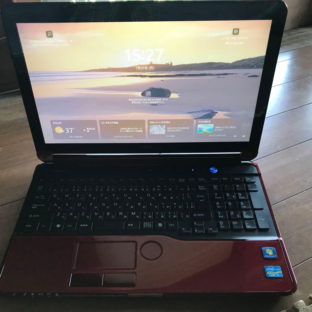 富士通 赤 ノートパソコン Windows11 SSD i7 カメラ ブルーレイ 富士通 赤 ノートパソコン Windows11 SSD i7 カメラ ブルーレイ 赤