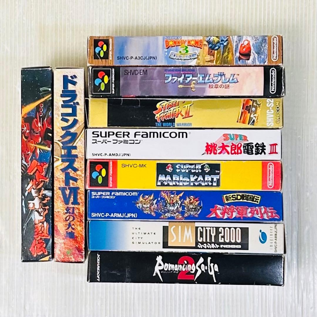 セット売り】SFC スーパーファミコン ソフト 箱付き 10本 まとめ売り
