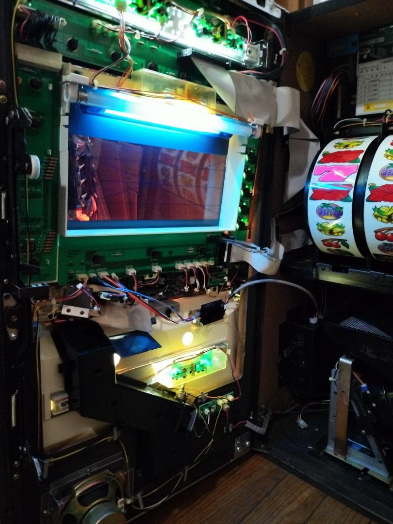 パチスロ実機】パイオニア☆『初代』ハイビ30【コイン不要機付】4号機