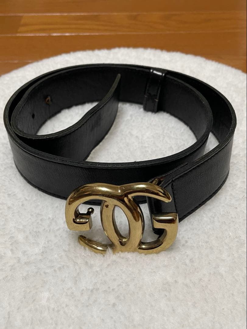GUCCI ヴィンテージ　ベルト GUCCI オールドグッチ GG レザー ベルト 黒 ヴィンテージ メンズ