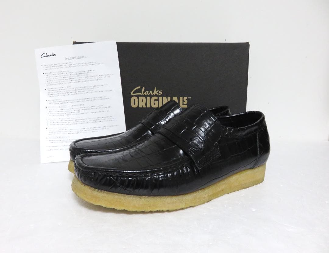 新品 Clarks Wallabee Loafer Black Croc 7.5 - メルカリ
