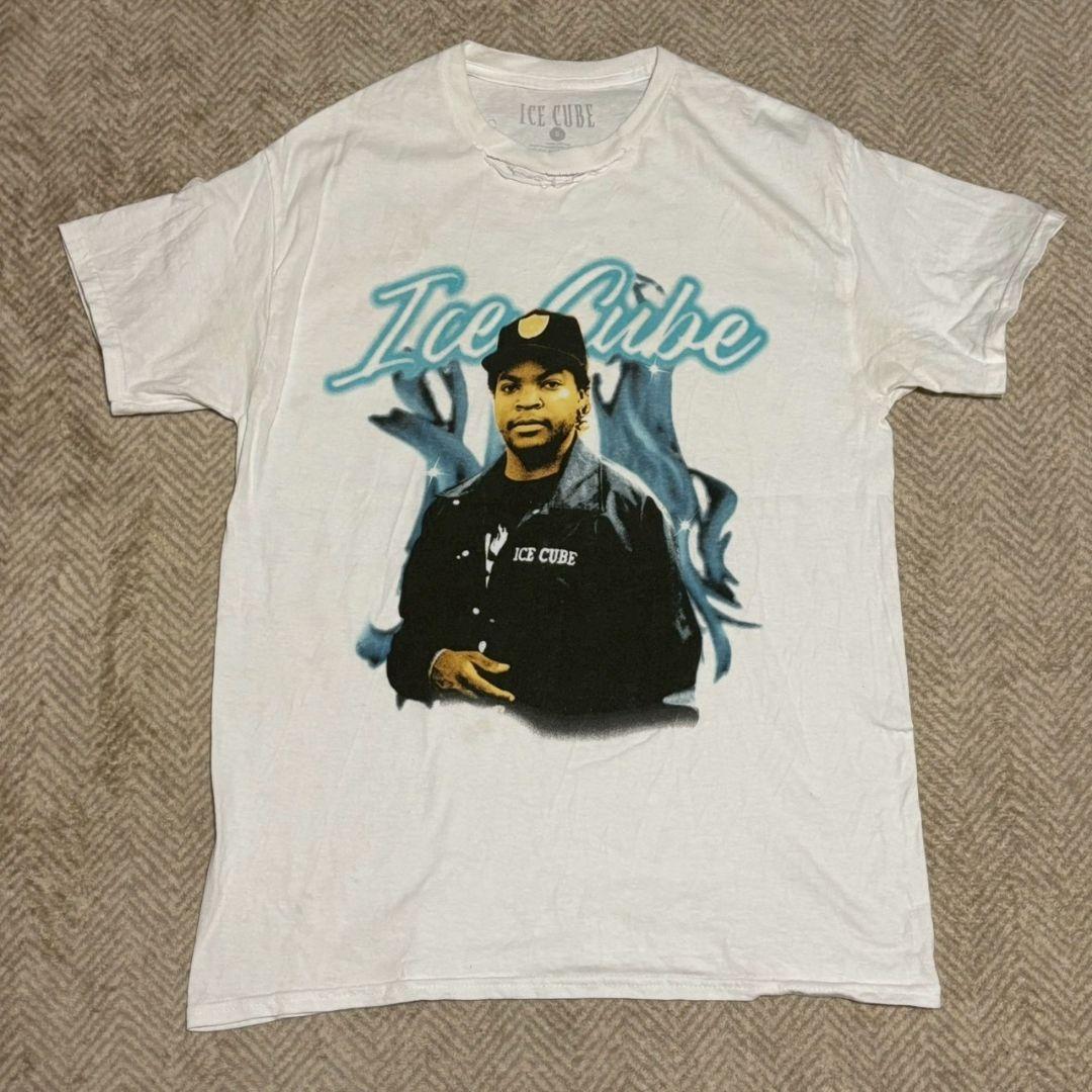 Ice Cube プリントTシャツ ホワイト Ice Cube 'Amerikkkas Most Wanted' Poster Heavy White Tee – AOCTW
