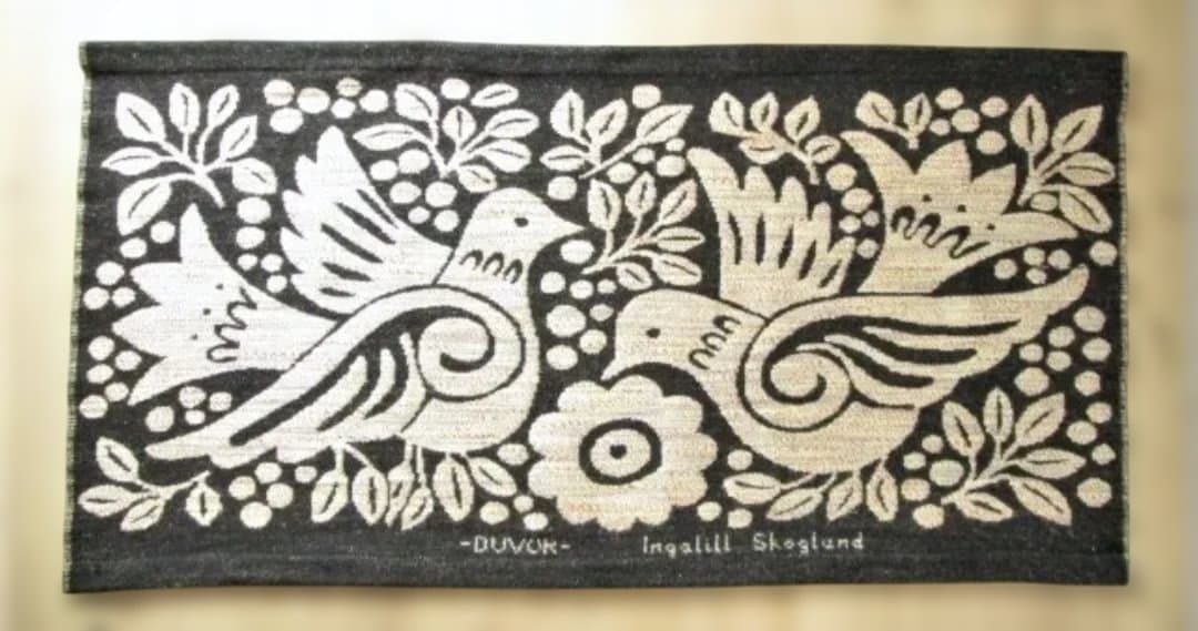 北欧 スウェーデン製 ジャガード織り タペストリー ヴィンテージ アンティーク 北欧ヴィンテージ スウェーデン製 ハンドメイド タペストリー