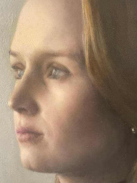 油絵。38cm x 30cm。特注額縁付き。 楽天市場】油絵額縁 アートボックス35 アクリル付/220×273(F3)/裏板寸