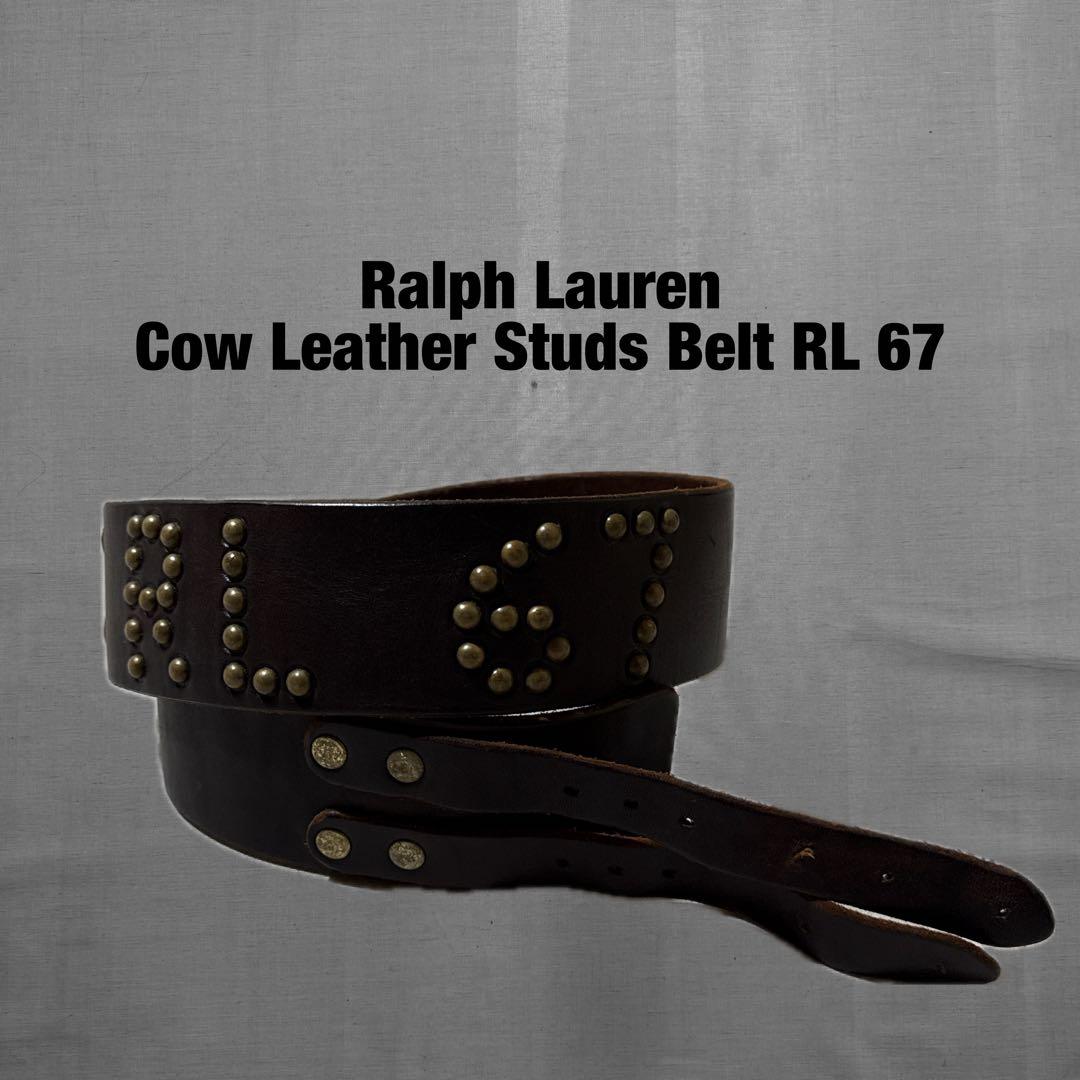 ポロ ラルフローレン スタッズベルト 本革 牛革 RRL ダブルアールエル