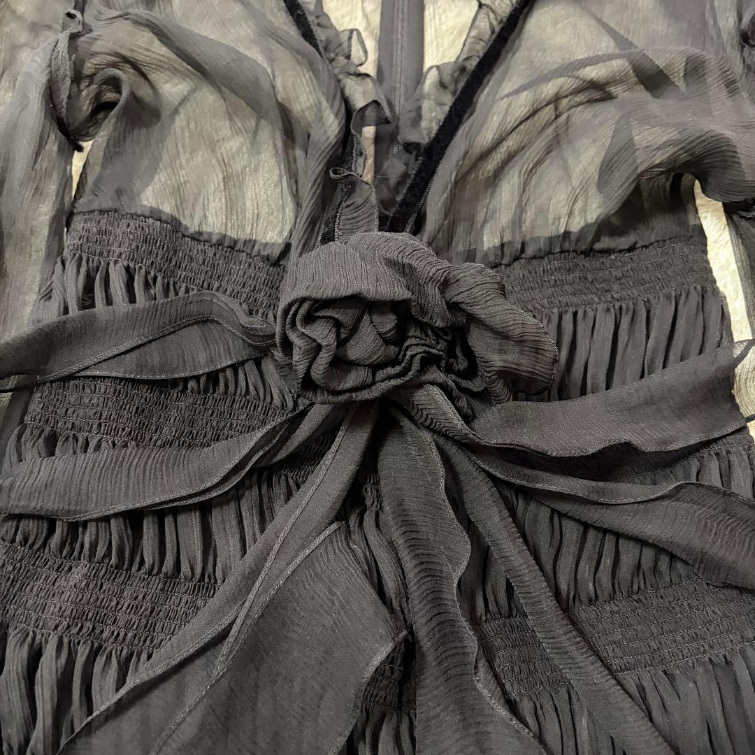 ドルチェ＆ガッバーナ ドルガバ シアー リボン マーメイド ブラウス