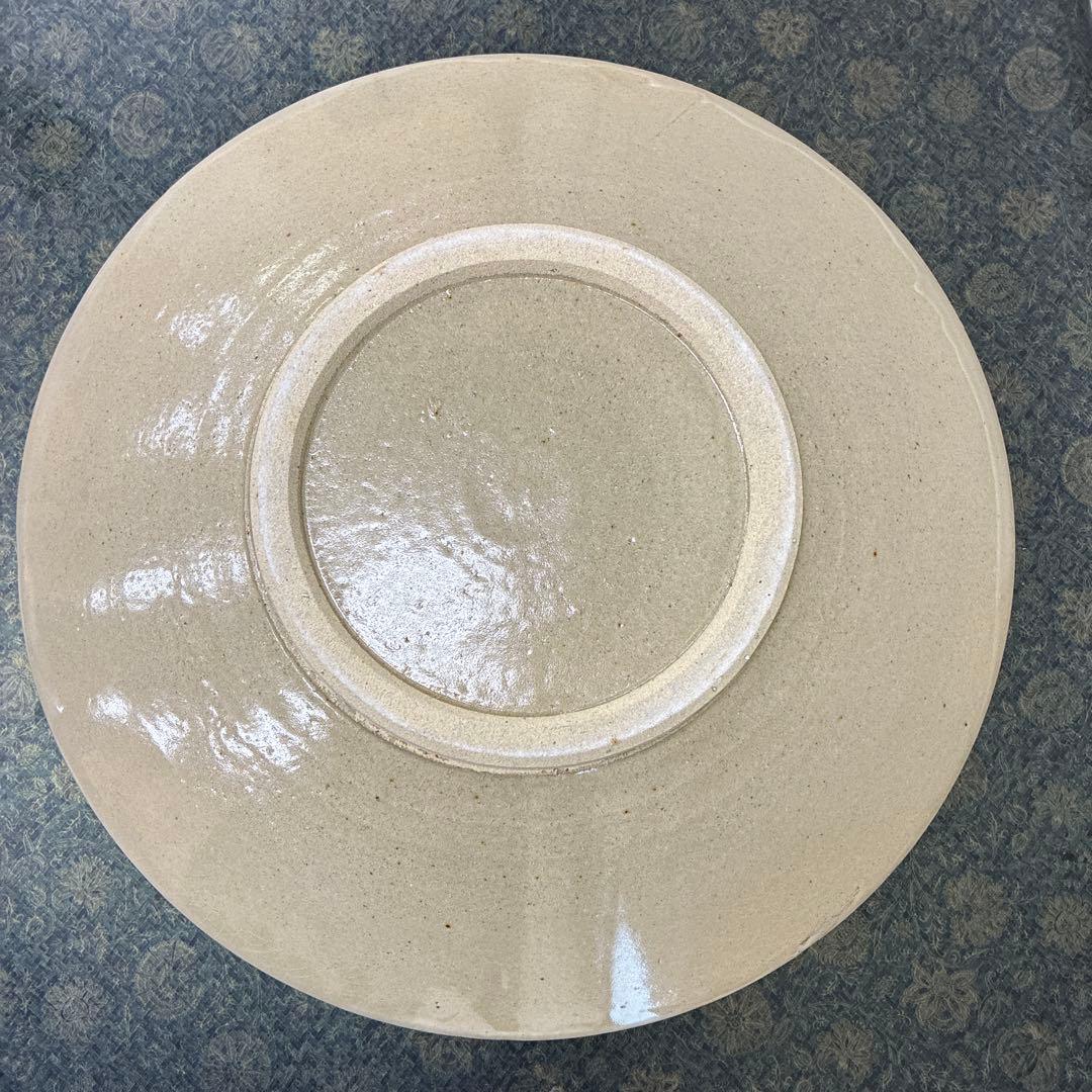 耕雲 第十四代 大畑力三 益子焼き 直径37cm武者絵皿