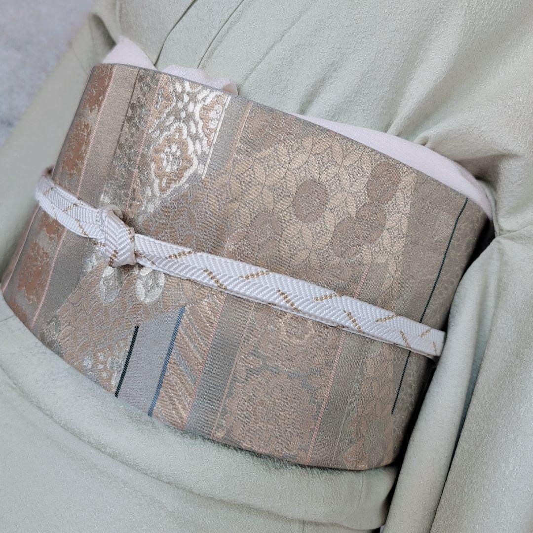 色無地 着物 フルセット 正絹 Sサイズ ライムグリーン O5