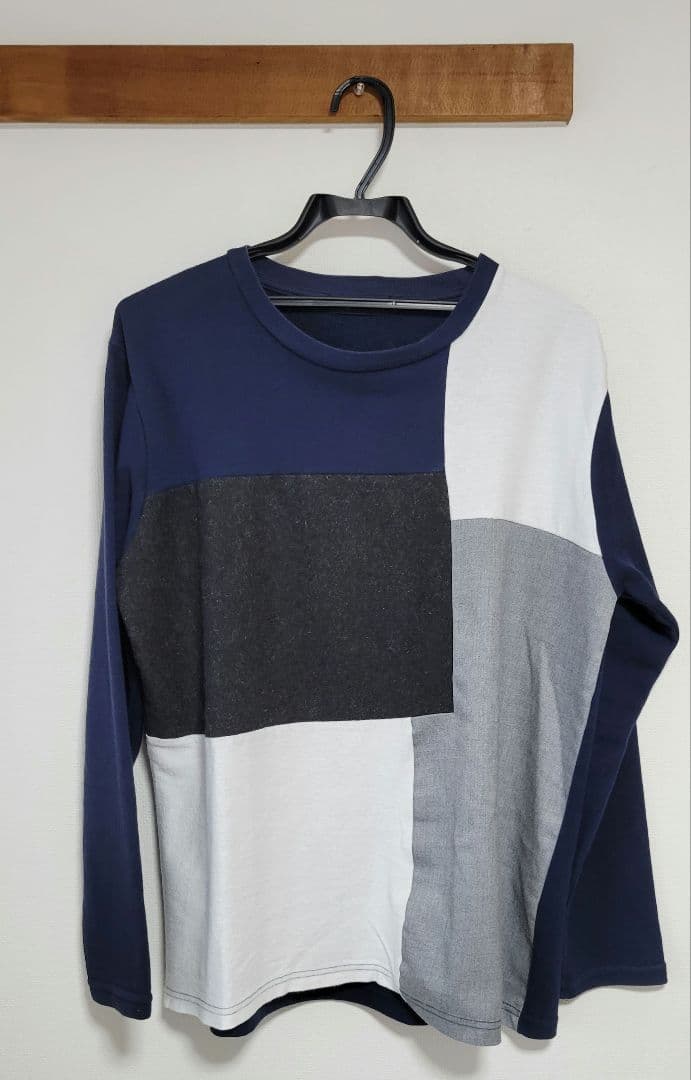 仮面ライダービルド桐生戦兎着用衣装異素材切替クルー(ネイビーver