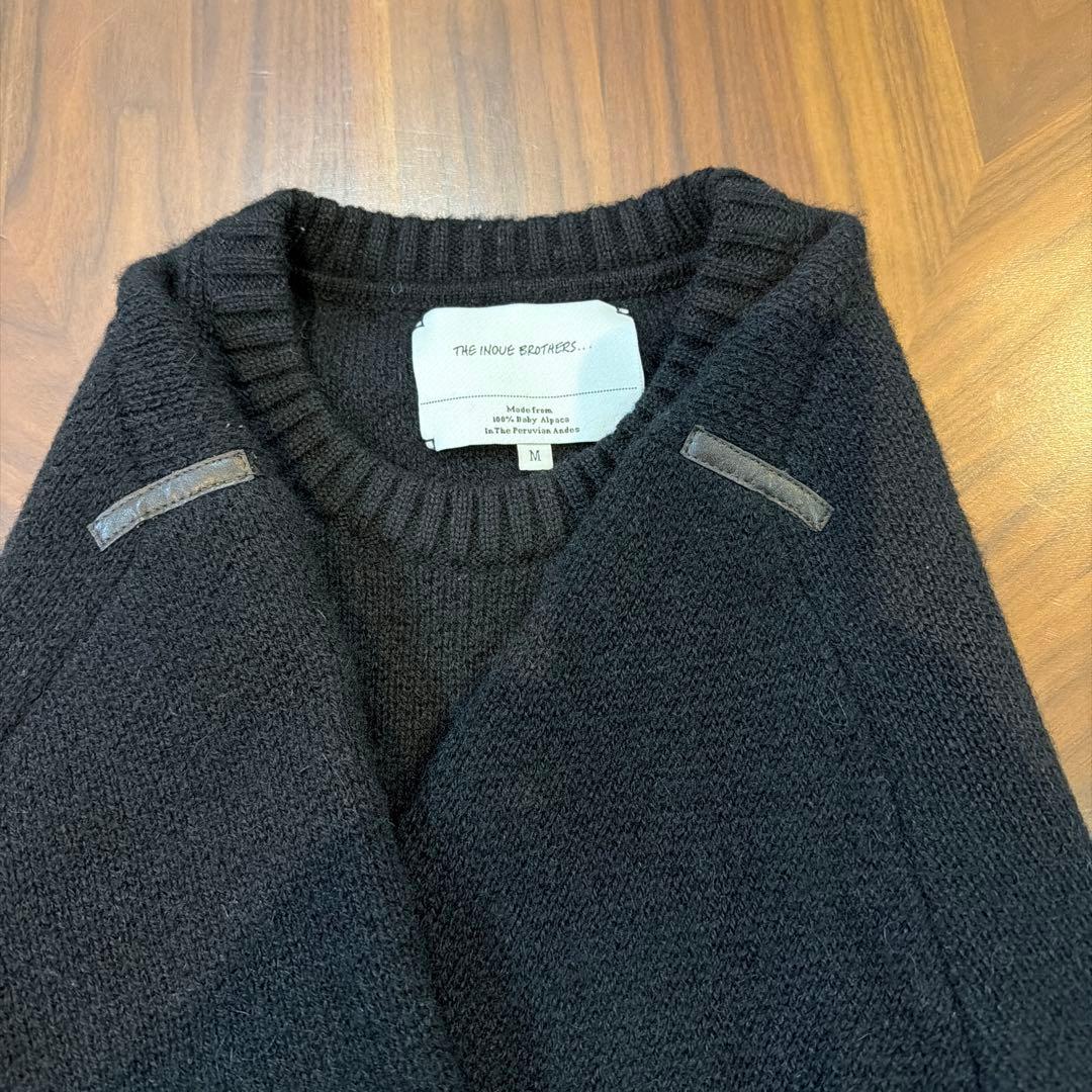 ザイノウエブラザーズ セーター BLACK サイズM Babyアルパカ100