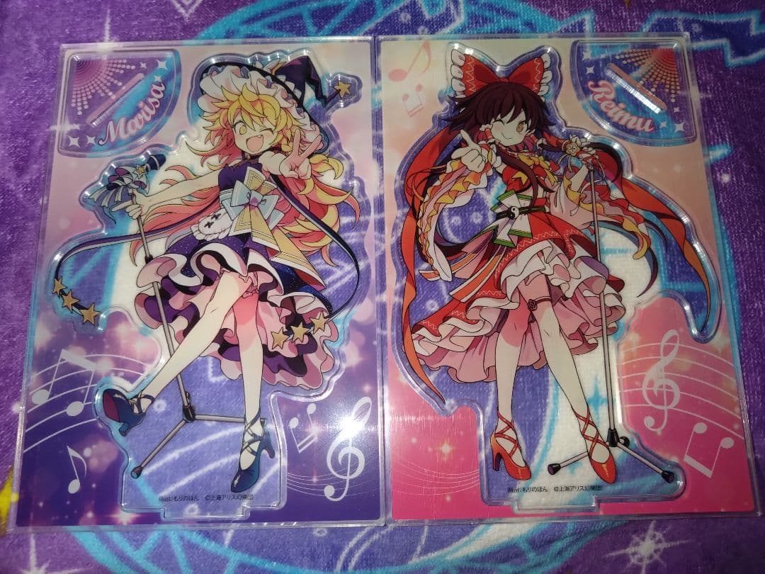 東方 アクリルフィギュア 博麗霊夢 霧雨魔理沙 ダイソー アクリル