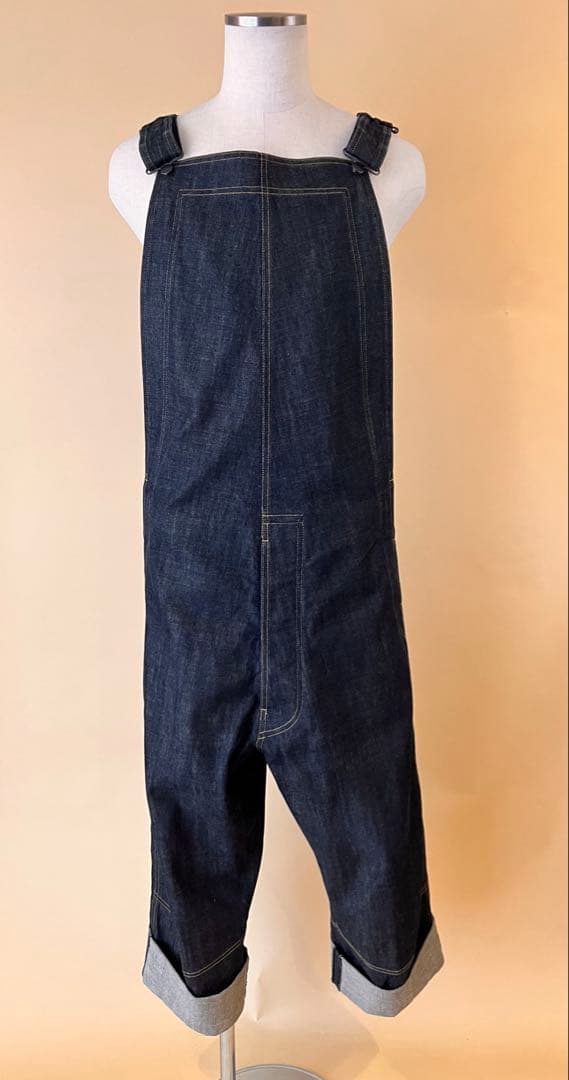1回着用美品:NEMETHネメス:比翼デニムオーバーオール サイズL 国産デニム 1回着用美品:NEMETHネメス:比翼デニムオーバーオール サイズL 国産