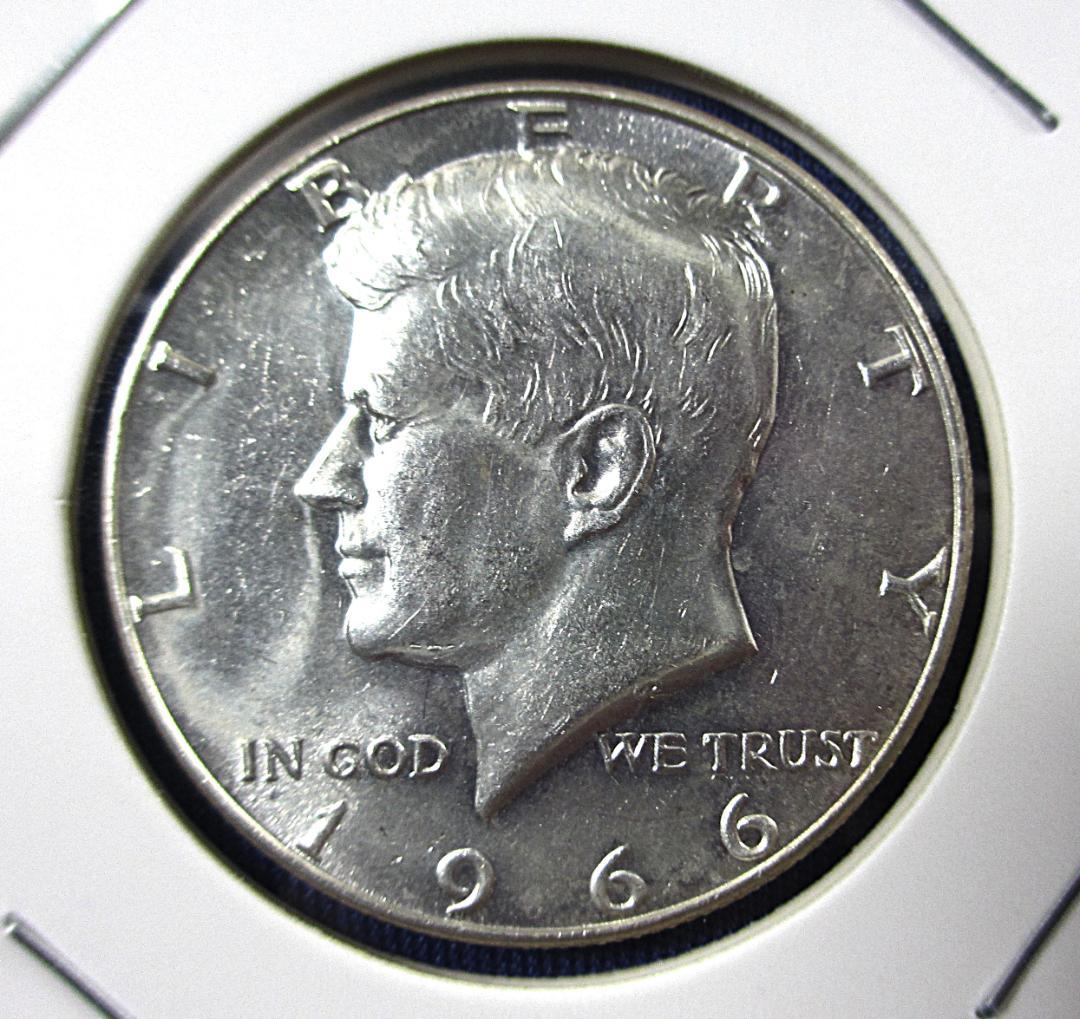 1-21）アメリカ：ケネディー ハーフダラー銀貨（1966年） - メルカリ