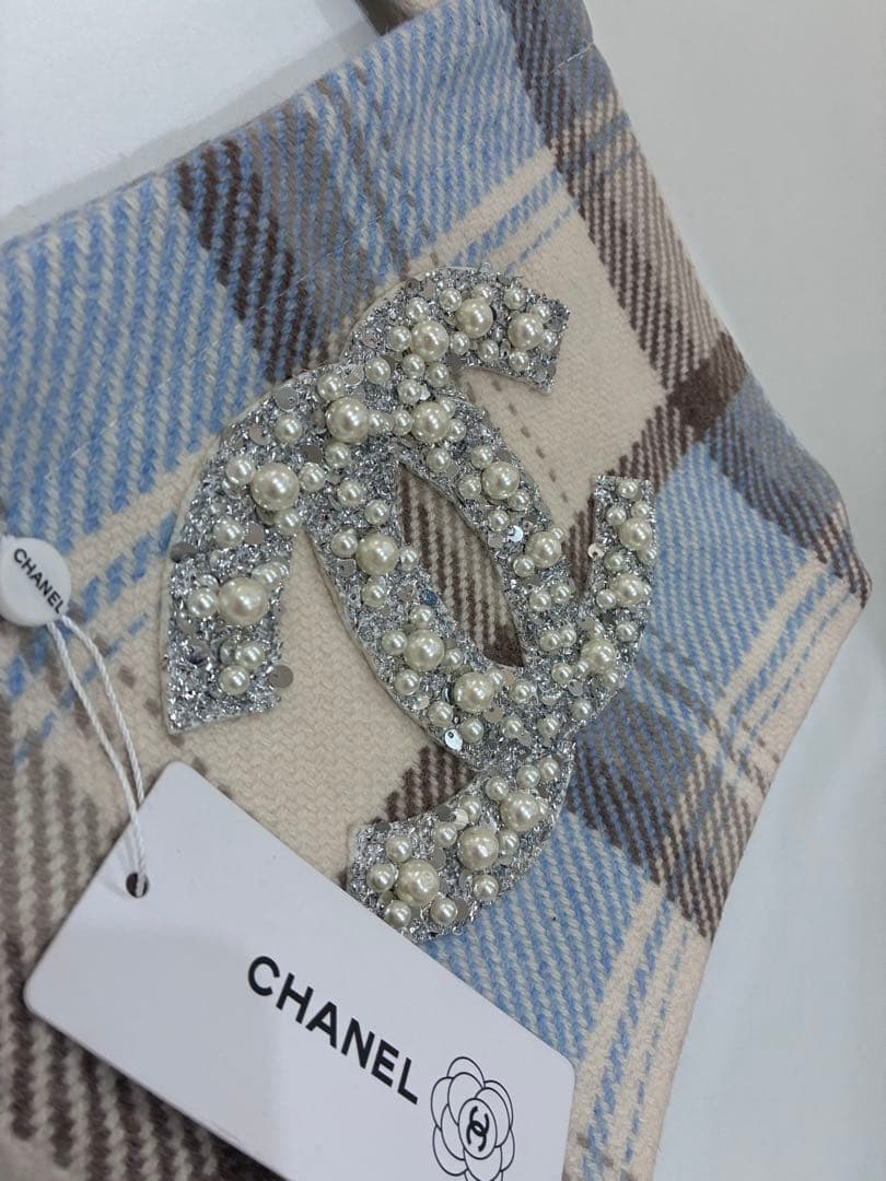 CHANEL パールビジュー ビッグココ シャネルノベルティ トートバッグ