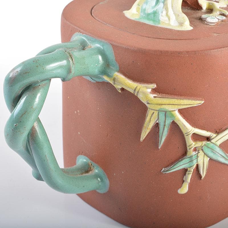 中国紫砂朱泥梅文急須茶壷在銘VR5756