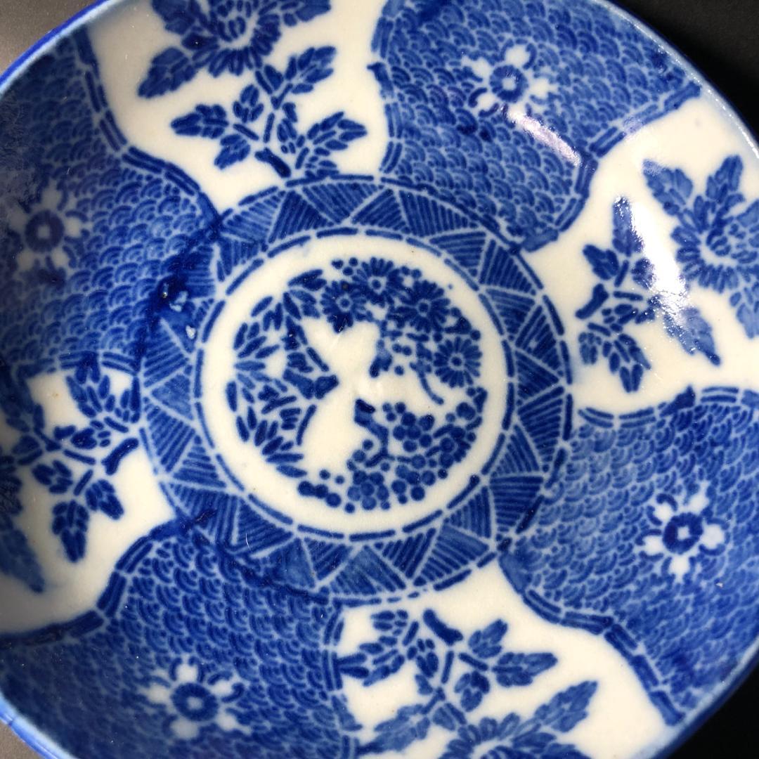 印判 なます皿 なます鉢 紙刷り印判 可愛い花文様 5客 和