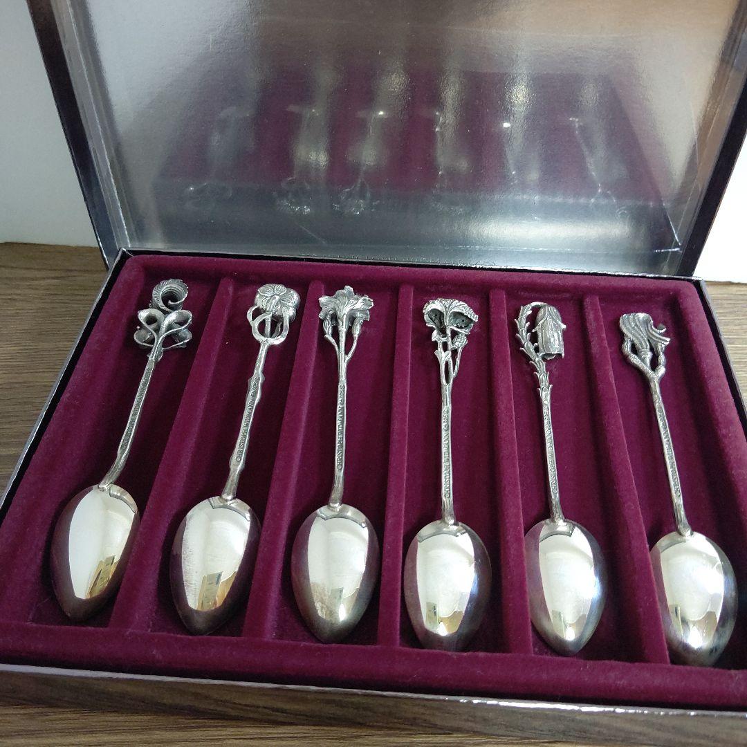 クリストフ ウィドマン 925 銀製 スプーンセット 6種のお花 立体