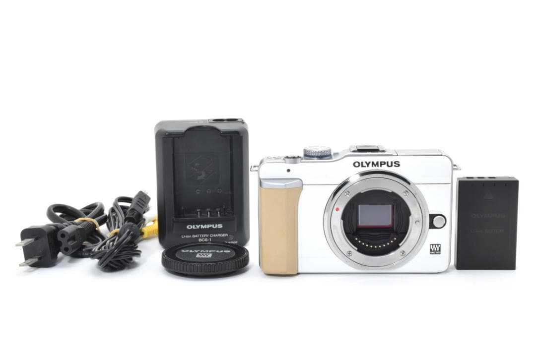 OLYMPUS E-PL1 ホワイト 動作品 純正バッテリー＆充電器付き カメラ