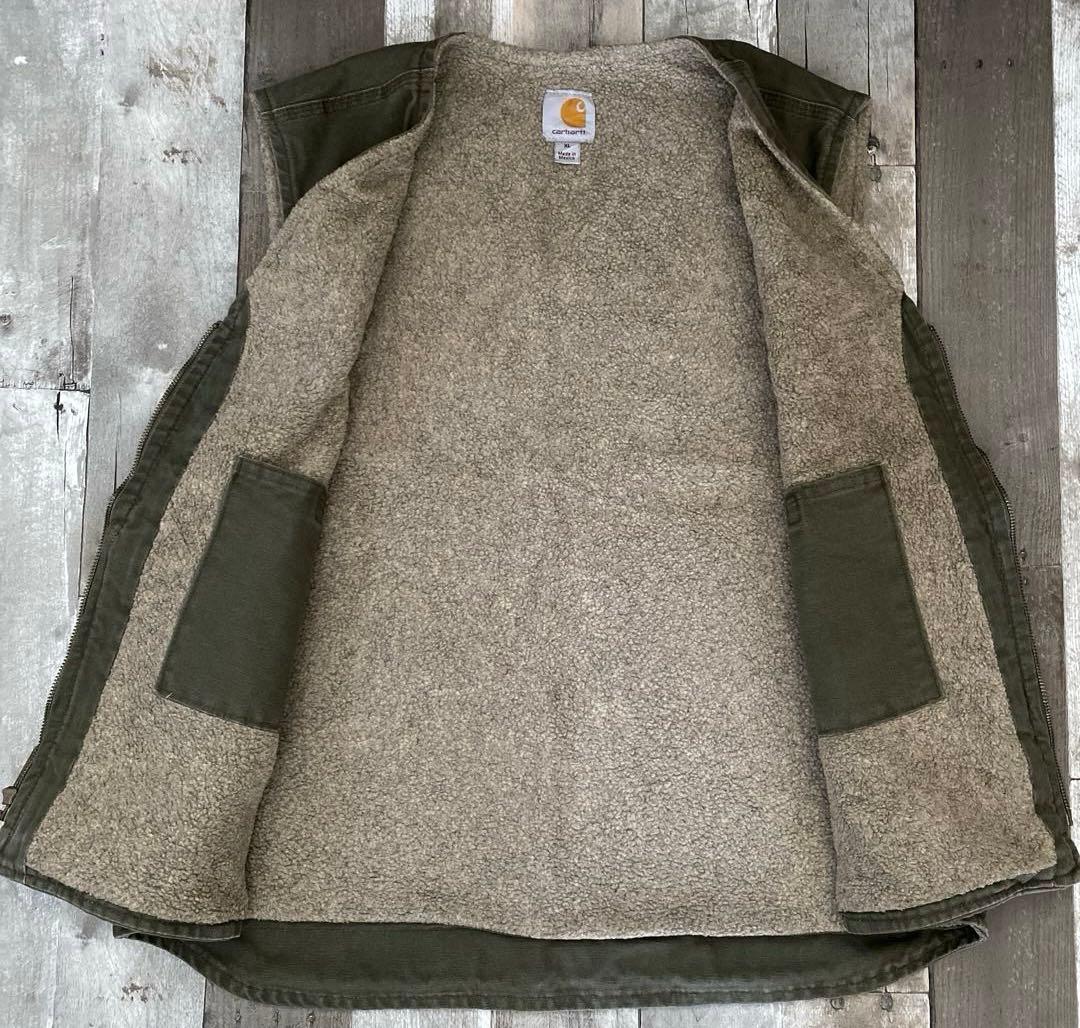 Carhartt カーハート ダックベスト サイズXL カーキ - メルカリ