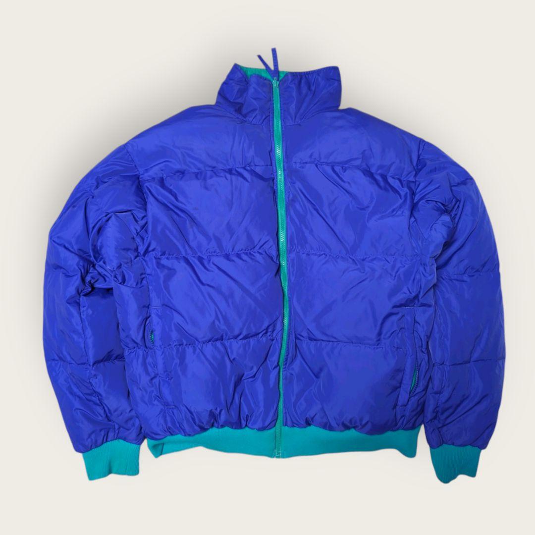 90s コロンビア リバーシブル ダウンジャケット Lサイズ 無地 台湾製