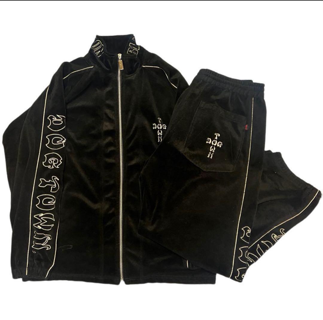 ドッグタウン dog town 刺繍 ベロアセットアップ - メルカリ