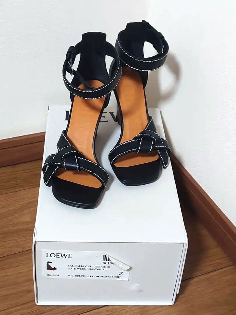 新品 ロエベ 最終値下げ LOEWE アナグラム ゲートサンダル 37サイズ